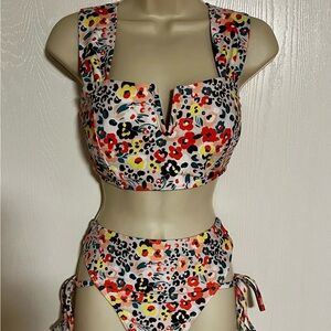 Floral Print Bikini Set